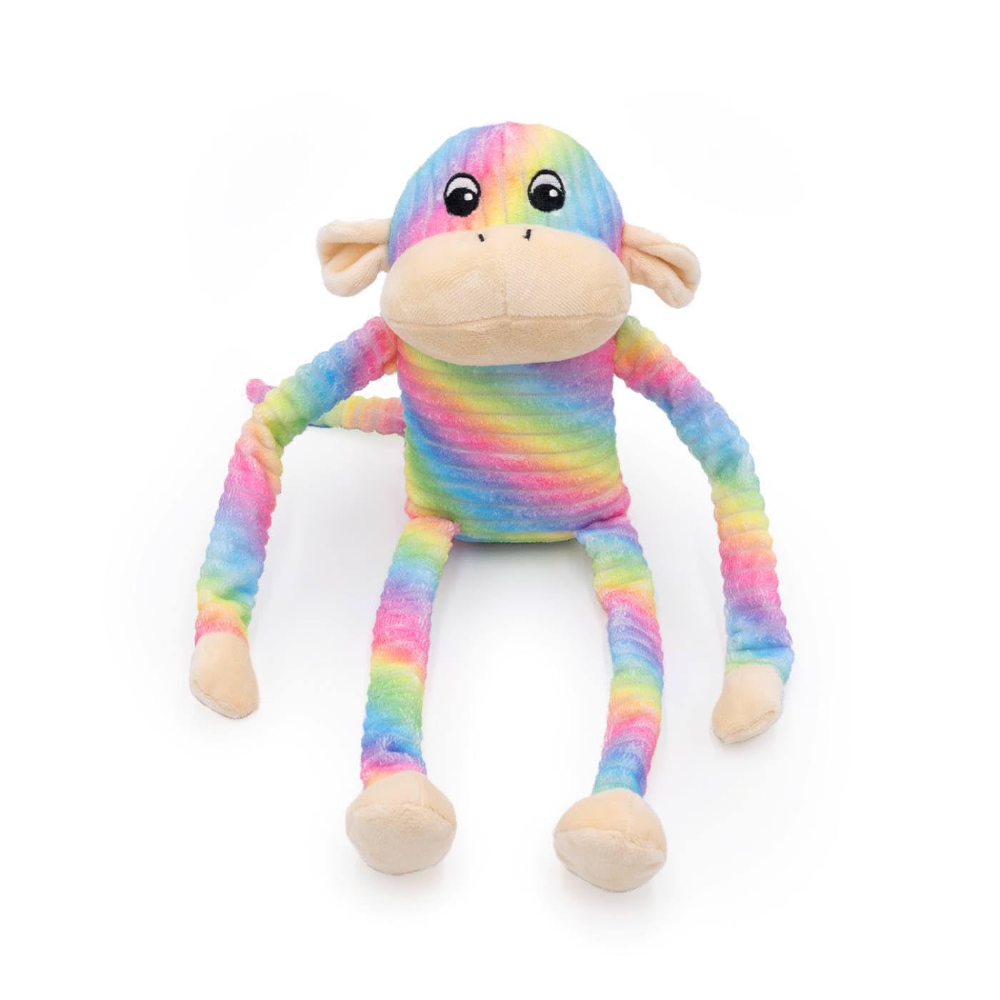 ZippyPaws Spencer the Crinkle Monkey - Large Rainbow 24/cs, Multicolours - Image 3