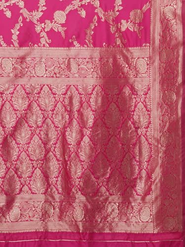 Image of AKHILAM Women's Kanjivaram Woven Soft Silk Saree With Blouse Piece