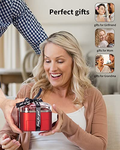 Sofliv Preserved Flowers Rose Gifts For Women - Eternal Roses In A Box Rose Jewelry Box With 925 Jewelry Sets Rhinestone Choker Necklace On Valentines Day Christmas Anniversary Birthday Gifts For Her #TOP1