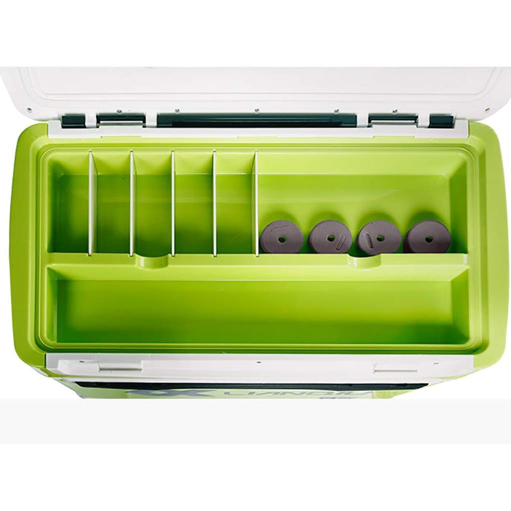 Doppelschichtiger Angelbox-Sitz, 32 l, große Kapazität, Multifunktions-Isolierung, Angelbox, Hebebein-Design, Angel-Trockenbox-Kühler (Farbe: Weiß)