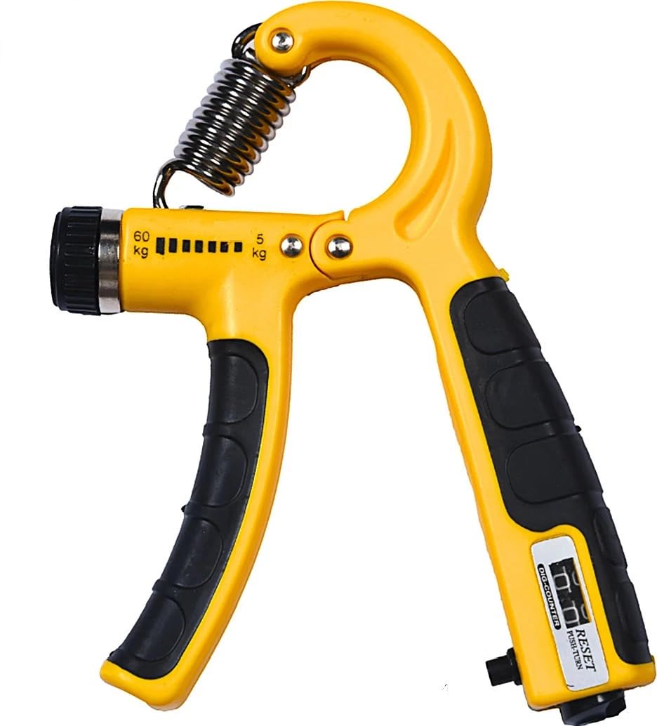 PRO365 Adjustable Hand Gripper with Counter (5–60Kg) | Grip Strength Trainer for Fingers, Wrist & Forearm | ABS Material | Non-Slip Handle | Portable Hand Exerciser | 1 Year Brand Warranty