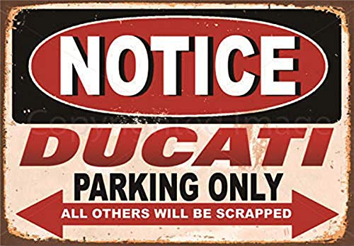 Froy Ducati Mur Tôle Signe Rétro Fer Affiche Peinture Plaque Tôle Vintage Art Personnalisé Créativité Décoration Artisanat pour Café Bar Garage Maison