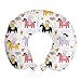 ABAKUHAUS Infantile Cuscino da Viaggio, Giovane che guida una Pony, Accessorio in Schiuma di Memoria per Viaggio, 30 cm x 30 cm, Multicolore