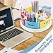 MeCids Art Supply Storage and Organizer - 360° Spinning Pen Holder and Pencil/Marker Organizer Caddy for Desk for Office, Classroom - Kids Craft Supplies Organization and Storage - Cell Phone Stand