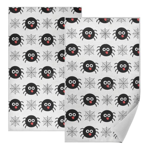 Toallas para la cocina de gofre de alta calidad con estampado de araña brillante 2