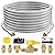 20Ft High Pressure Braided Propane Hose Extension and fittings with Conversion Coupling 3/8" Flare to 1/2" Female NPT 1/4" Male NPT 3/8" ball valve switch 3/8" Male Flare for BBQ Grill Fire Pit Heater