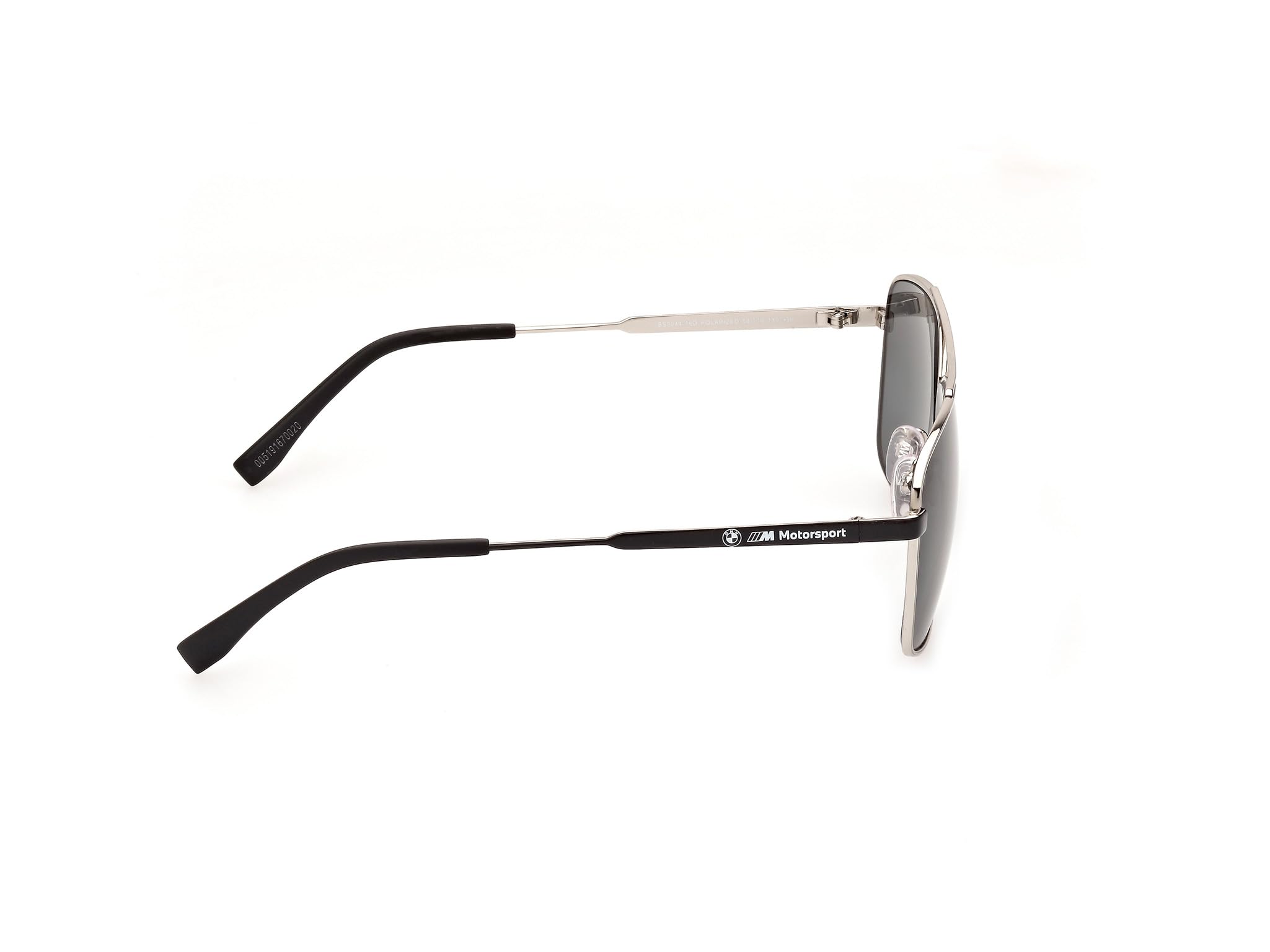 BMW M Motorsport BS0044 Sonnenbrille Herren, Sonnenbrille Casual Leicht Aus Metall, Rechteckige Linsenform, Grüne Gläser, Mattes Anthrazit