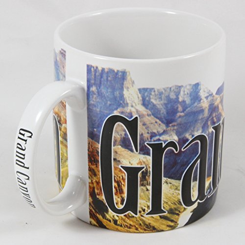 Taza de café Americaware Grand Canyon 18oz cerámica blanca miniatura 1