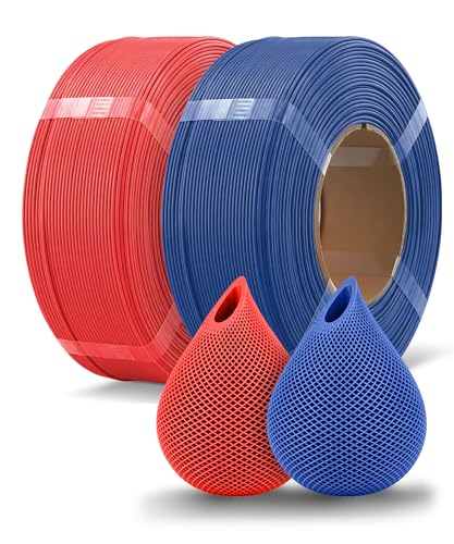 Image of OVERTURE 2 Pack 1kg High Speed Refill PLA Filament, Red+Blue