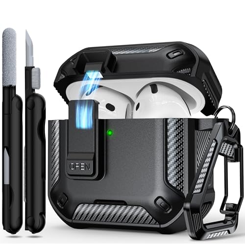 Image of RFUNGUANGO for AirPods 5 /4 Case (2026 /2024) with Lock, Black