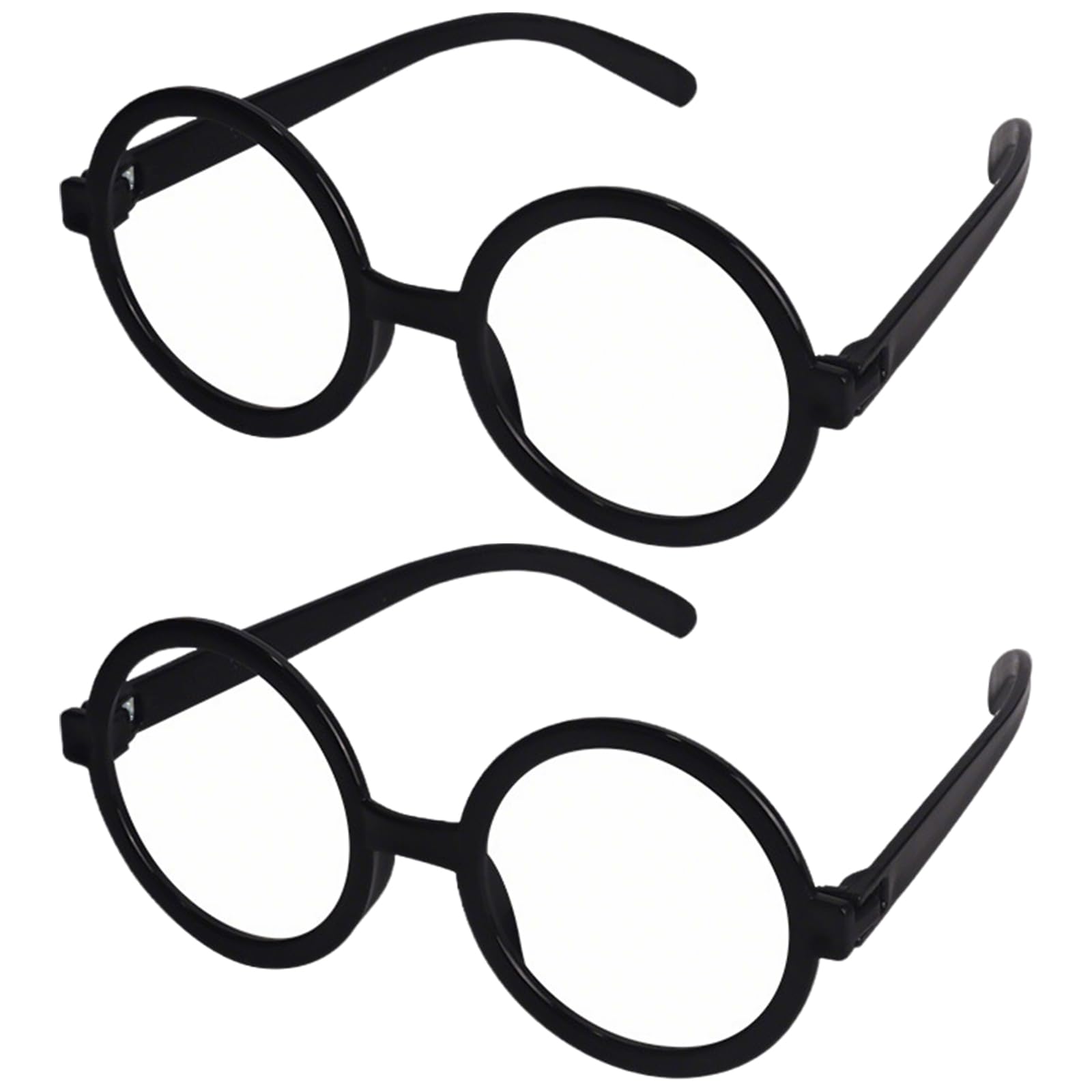 QLHNGUZ Party Glasses for Adult, 2 Pcs Black Round Glasses Hippy Specs Sunglasses Funny Glasses, Fancy Dress Costume Sunglasses for Halloween Christmas Accessory Festival Outfits
