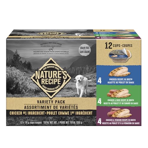 Nature’s Recipe Chicken, Chicken & Duck, Chicken & Venison Wet Dog Food Variety Pack 936 g 12 pk image 7