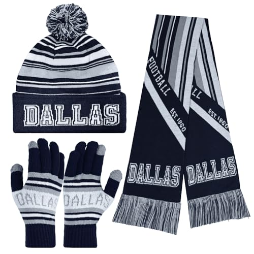 Vintage Classic Skull Cap Beanie Hat Cuffed Winter Hat Knit Comes with Warm Gloves Scarf Gifts for Men Women Fans