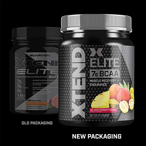 Scivation Xtend Elite BCAA Powder, Branched Chain Amino Acids, BCAAs, Island Punch Fusion, 30 Serving