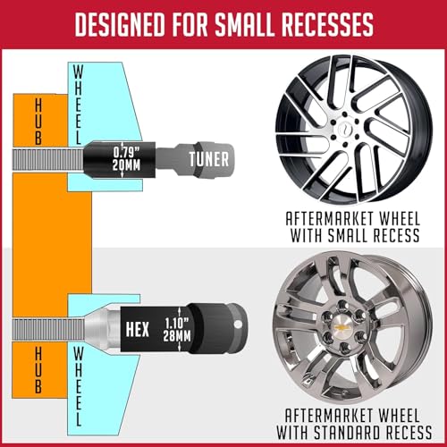Image of Wheel Accessories Parts 20 Pcs 12mm 1.25 12x1.25 Thread Car Tuner 1.26 inch Long Lug Nut Chrome Tuner Fits Most Subaru Pass Cars | Nissan Pass Cars with Aftermarket Wheels