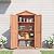 BELLEZE Outdoor Storage Shed with 4 Removeable Shelves, Wooden Garden Shed Lockable Tool Cabinet with Waterproof Roof, Outside Tall Tool Shed for Patio Backyard Lawn Yard - Wood