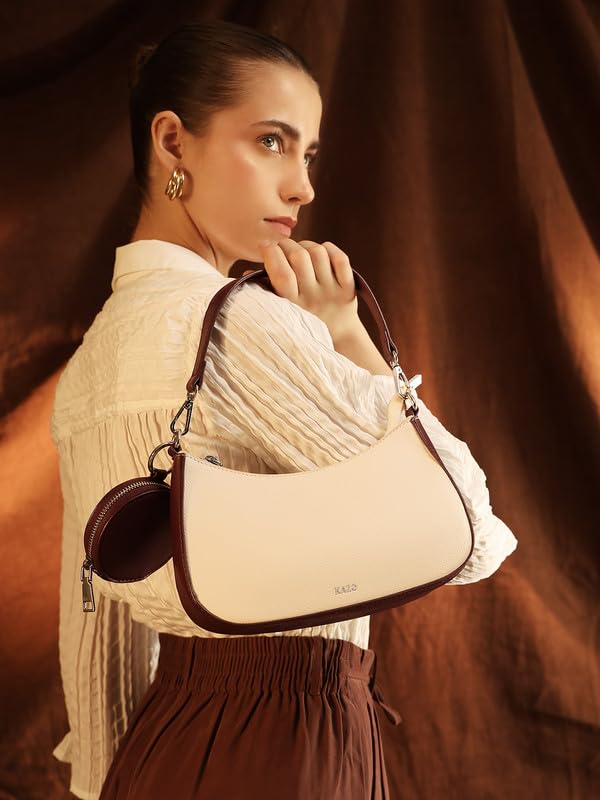 Image of Kazo Sophia Shoulder Bag | Premium Faux Leather Handbag for Women | Timeless Sophisticated Silhouette with Generous Interior