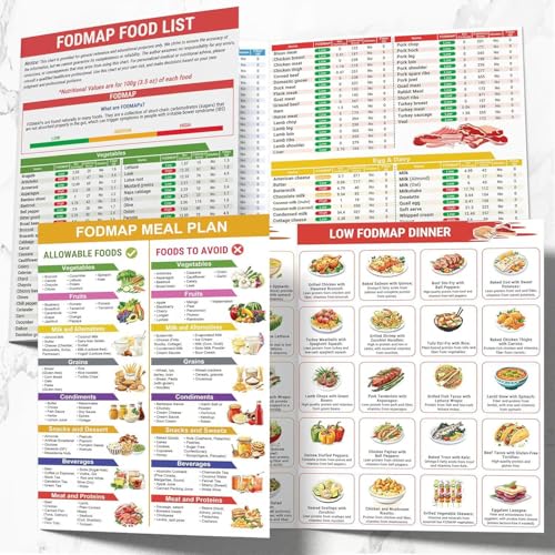 FODMAP Elenco degli alimenti per IBS | Guida ai pasti senza glutine e grafico per la salute dell'intestino