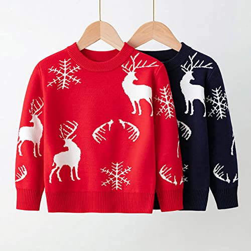 Girls Hoodie Toddler Boys Girls Christmas Cartoon Deer Snowflake Warm Knitted Sweater Long Sleeve Tops 4t Hoodies3