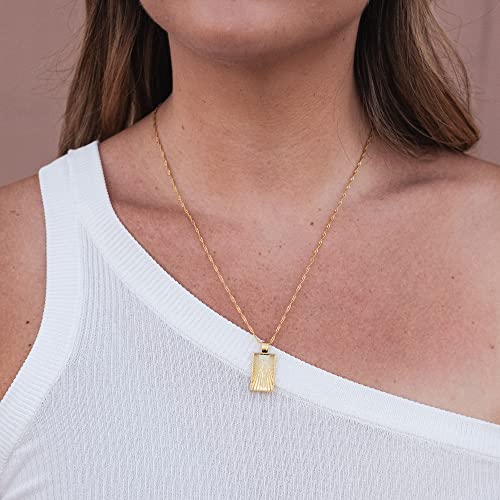 LEMON GRASS Womens Rose Coin Gold Necklace | Flower Disc Necklace Flat Curb Chain 16''+2''4