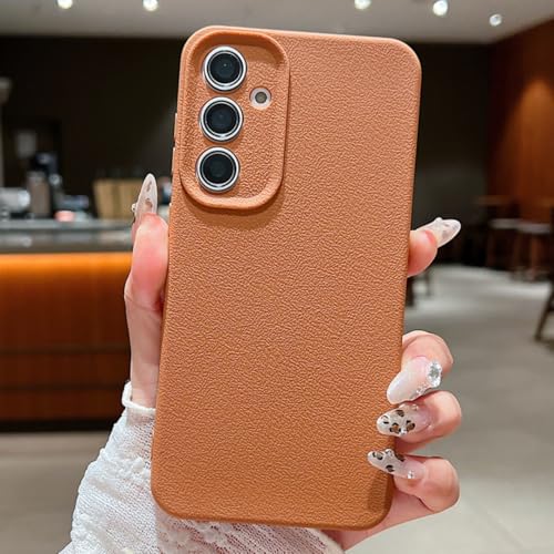Coque Samsung A26 5G fine et souple marron en TPU texturé anti-rayures et anti-empreintes