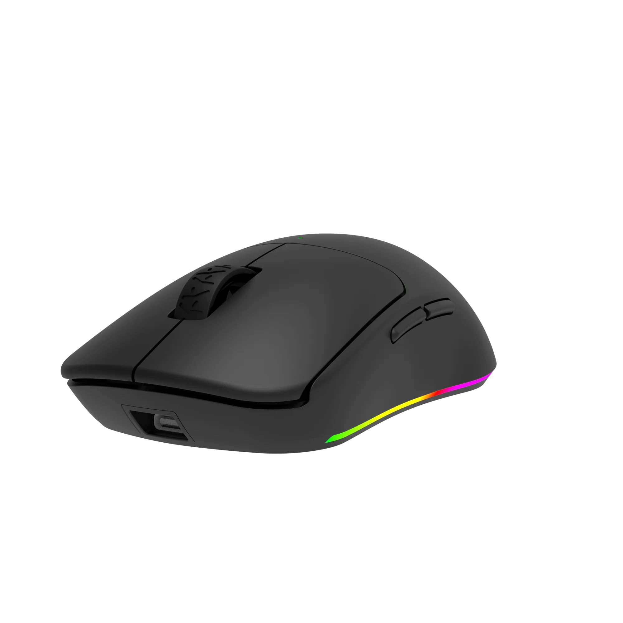 Ratón inalámbrico oficial para juegos ultra ligero 65 gramos, recargable hasta 10 horas de autonomía, retroiluminado RGB personalizable, sensor óptico 16000 DPI, ergonómico, negro