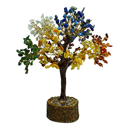 Image of REMEDYWALA Charged Energized Seven Chakra Crystal Tree 500 Beads for Reiki Healing