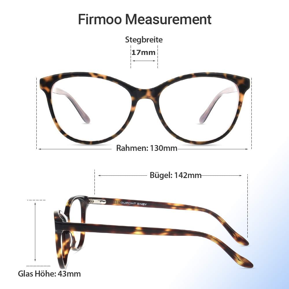 Firmoo Cat Eye Blue Light Blocking Glasses Women, Anti Eye Strain/Headache/Glare Eyeglasses for Computer Screen Use(Tortoise) - Image 4