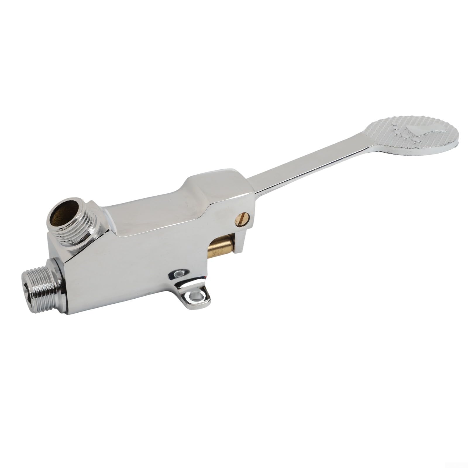 Válvula de control de pedal comercial para grifo de lavabo de baño, construcción de cobre y acero inoxidable 304, flujo de agua manos libres con entrada y salida G1/2 pulgadas,