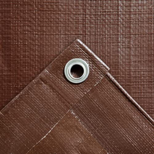 Windhager Abdeckplane Balkon-Abdeckung Schutzplane für den Balkon, 0,8 x 5 m, 210 g/m2, braun, 89144