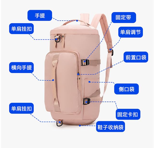 Fashionable sports swimming and fitness bag with dry and wet separation and independent shoe compartment backpack (blue)2