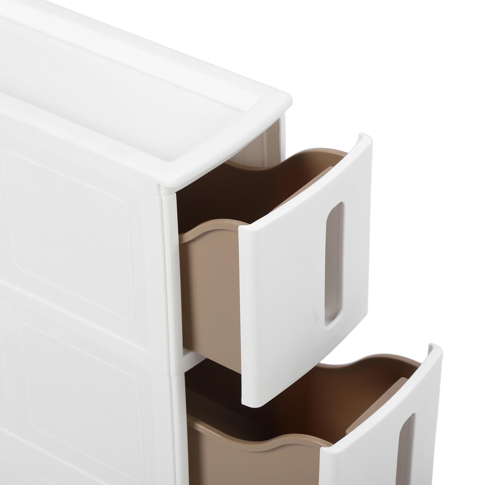 Armoire de Rangement étroite, 5,5 Pouces en PP étroit et Mince, Armoire de Rangement de Salle de Bain avec 3 tiroirs coulissants pour Salon, Cuisine, Toilettes