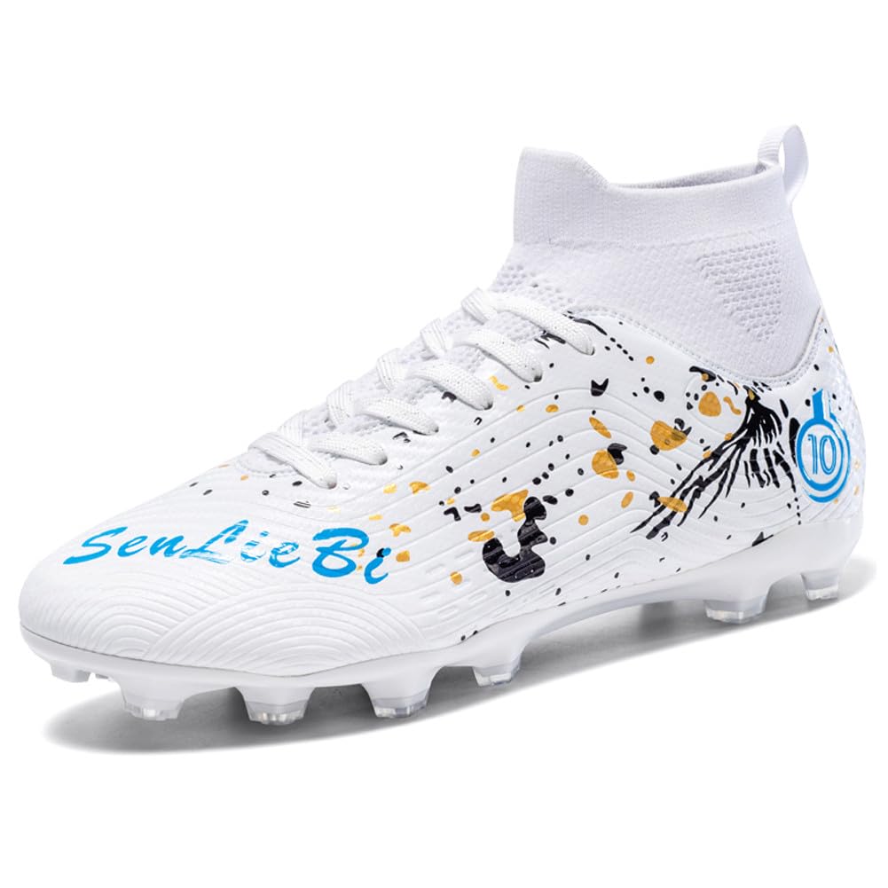 Unisex's AG Cleats Professional Long Studs Wear Resistant Football Training Athletic Soccer Shoes for Youth