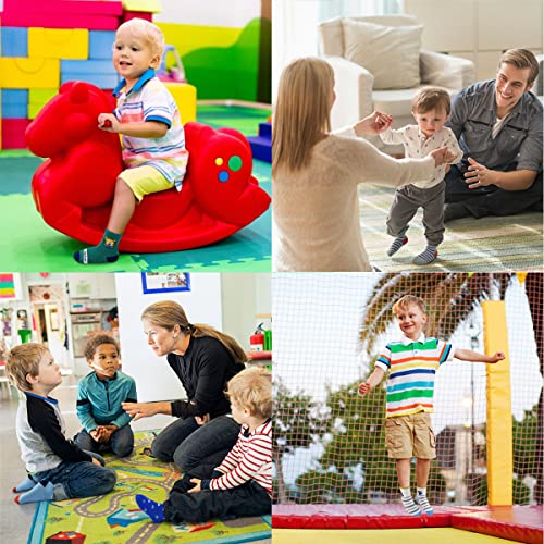 GRPSKCOS Toddler Non Slip Socks- 12 Pairs Anti Skid Kids Socks Cute Crew Grips Socks for 1-7 Years Boys Girls Children3