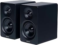 Edifier M60 Bluetooth 5.3 Desktop Speakers, 66W RMS Hi-Res Audio LDAC, Compact 3" Bass 1" Tweeter, USB-C AUX - Black