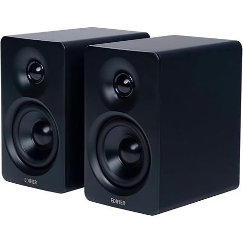 Edifier M60 Multimedia Speaker Bluetooth 5.3, 66W RMS, Hi-Res Audio & Hi-Res Wireless Audio, LDAC,3" Mid Bass & 1" Tweeter, USB-C & Aux Inputs, Compact Desktop Speaker – Black