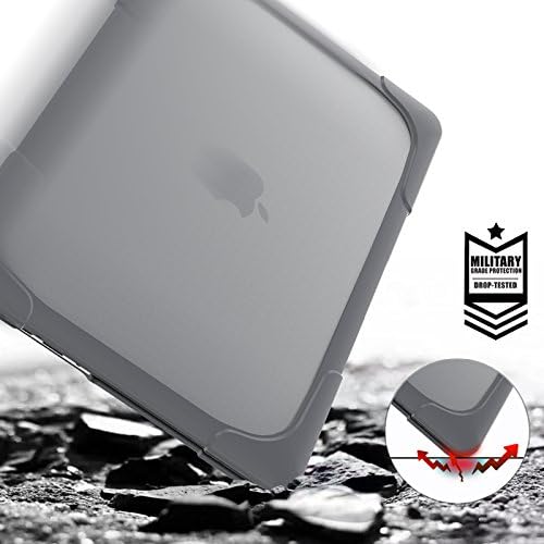 Rugged Case for MacBook Pro 13 inch with Retina Display (Model: A1502/A1425),Heavy Duty Slim Hard Shell Cover Shockproof Protective Cover with Foldable Kickstands (Grey)