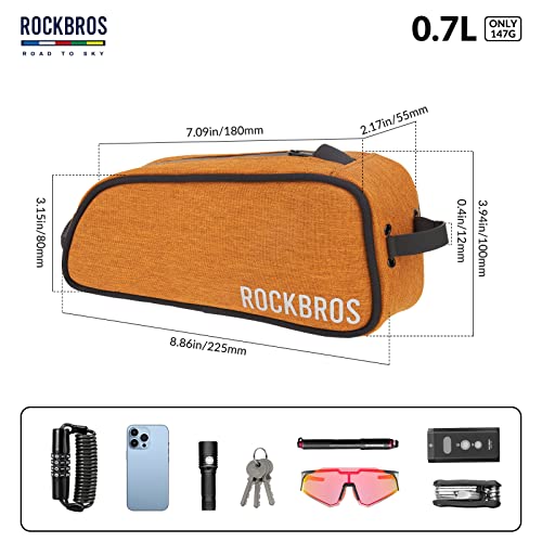 ROCKBROS Road to Sky Bicycle Frame Bag Top Tube Bag Waterproof 0.7L Reflective for Front Frame for MTB/Road Bike/Gravel Bike - Image 2