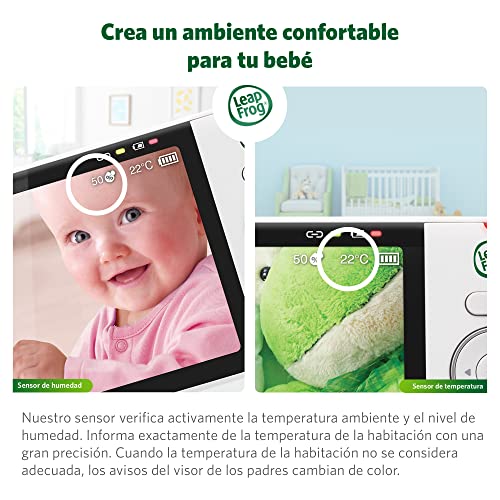 Miniatura 6 de Leapfrog Lf815hd Video Baby Monitor With 5 Inch Hd Color Screen, Wifi, Temperature And Humidity Sensor, Wide Angle Lens, Intercom, Color Night Light, 8x Zoom, Sleep Profile
