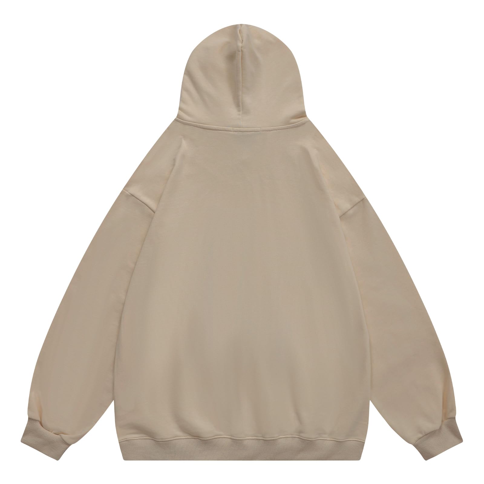Y2k bluza z kapturem damska graficzna oversize bluzy z kapturem gwiazda haftowana bluza z kapturem na co dzień vintage sweter, Kawa, XS