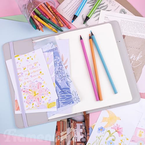 Carnet de notes A5 en cuir vierge marron pour bureau