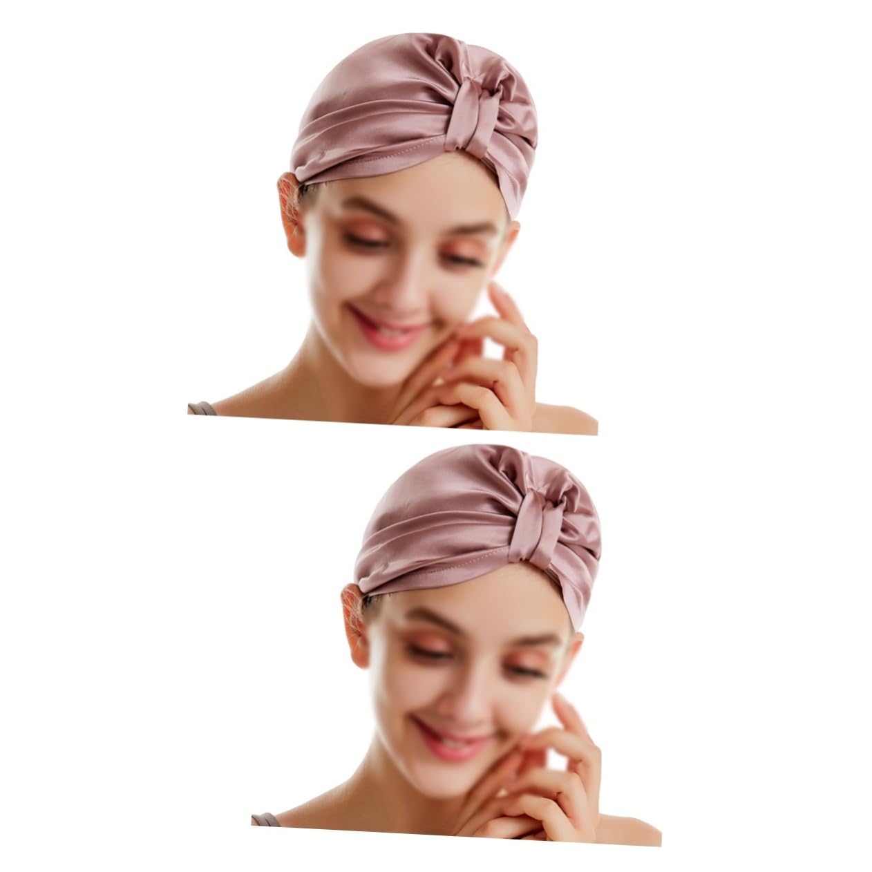Healvian 2stücke Seidenhaube Für Schnelles Trocknen Von Haaren Robuste Bequeme Und Absorbierende Haarturban Für Zuhause Fitnessstudio Und Reisen Gummi Rot