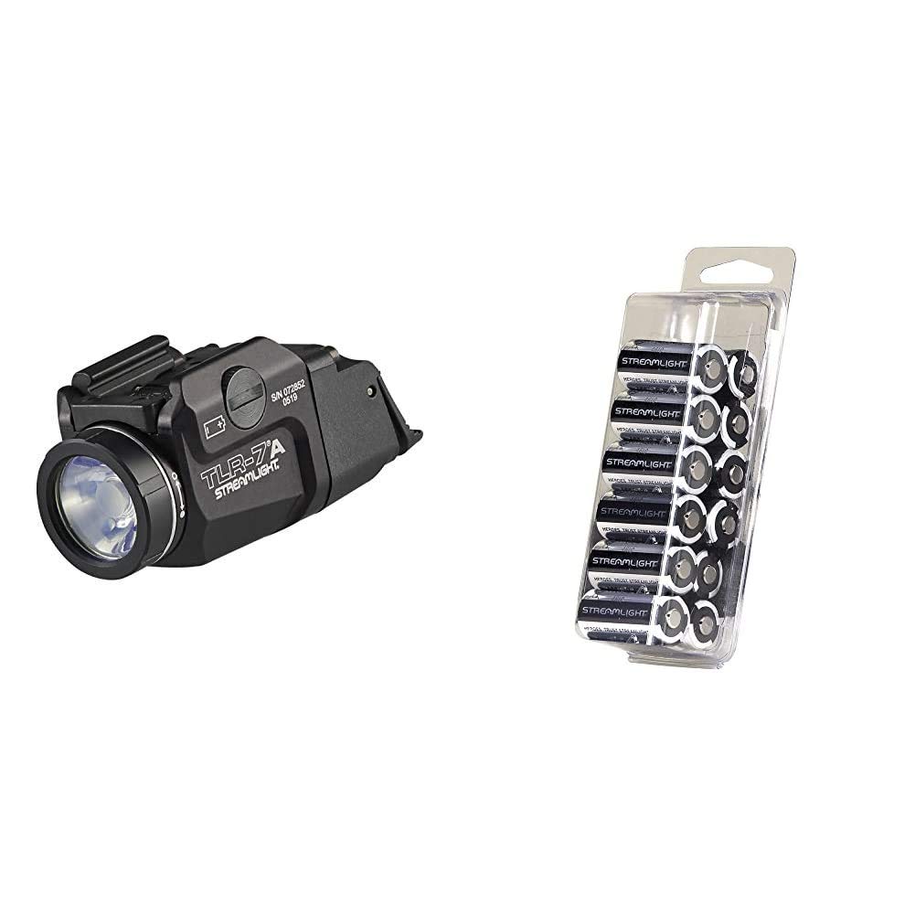 Streamlight TLR-7A Flex 500-Lumen Tactical Light with Streamlight CR123A Lithium Batteries (12-Pack)