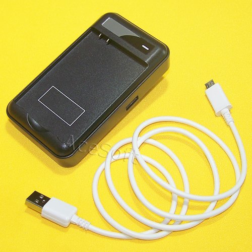 External Multi Function Dock Home Quick USB/AC Charger + Micro Sync Data Cable 3Feet/1M Compatible with U.S. Cellular LG G4 US991 Smartphone
