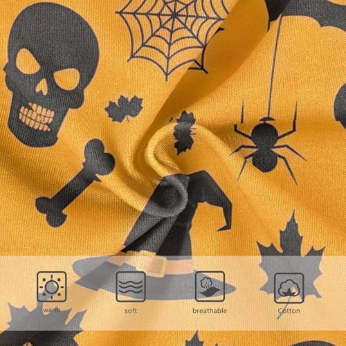 Black Halloween Skulls Kids Underwear Girls, Toddler Briefs, Girls' Cotton Brief Underwear, 2–8 Years3