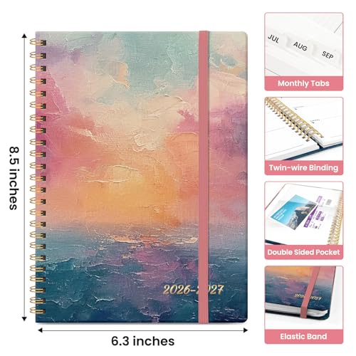 Planner 2026-2027, Academic Year Weekly and Monthly Calender Planner, from Jul 2026 - Jun 2027, Spiral Bound School Planning Book, Perfect for Teacher, Student, Women & Men, A5 (6.3" x 8.5"), Sunset - Image 5