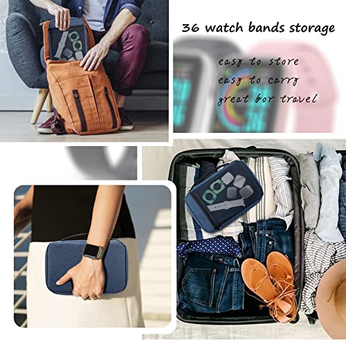 Image of PACMAXI 36 Watch Bands Storage Case - Holds 36 Bands, Fits Most Sizes, Organizer for Watch Straps & Accessories