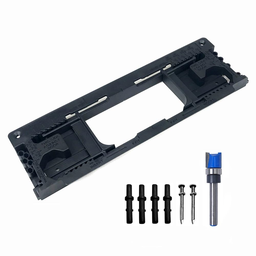 Gabarit de charnière de porte avec kit d'installation pour mortaisage net