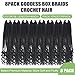 Goddess Box Braids Crochet Hair for Black Women 14 Inch Short Crochet Braids with Curly Ends Pre Looped 8 Packs Bohemian Style Goddess Box Braid Hair Extensions (1B)