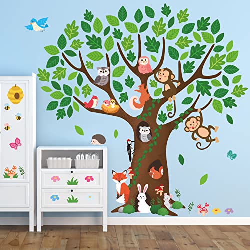 DECOWALL SG4-2211 Giant Tree Kids Wall Stickers Decals Peel and Stick Animals Removable for Nursery Bedroom Living Room Playroom Art murals Decorations Monkey - Image 3